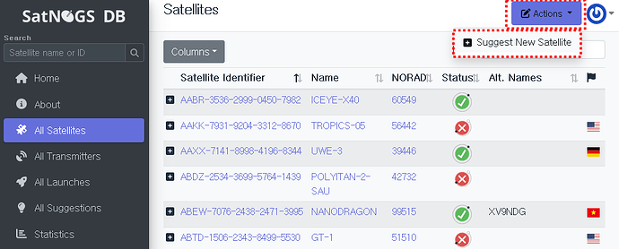 Suggest New Satellite
