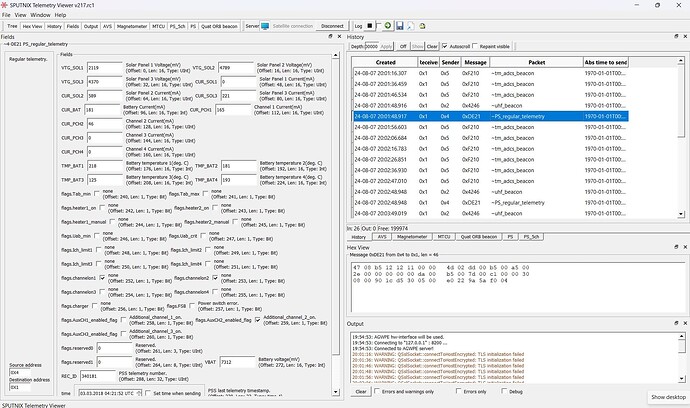 UMKA-1 telemetry 07.08.24 @20.57 reg telem