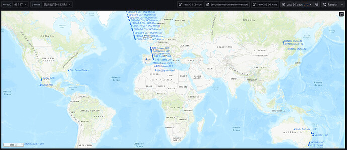 Position of SNUGLITE-III while GPS was active during reception