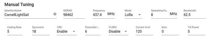 CU-ALPHA_tinyGS_LoRa_parameters