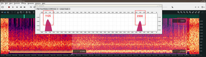 1200 bps, tones at 1125 and 2300 Hz