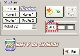 RX-SSTV - AFC off